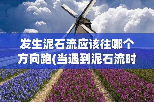 发生泥石流应该往哪个方向跑(当遇到泥石流时应向哪个方向逃跑)