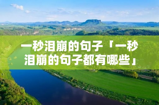 一秒泪崩的句子「一秒泪崩的句子都有哪些」