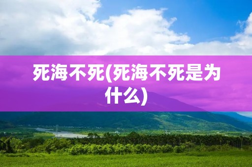 死海不死(死海不死是为什么)