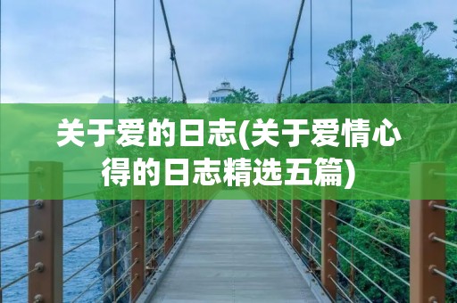 关于爱的日志(关于爱情心得的日志精选五篇)