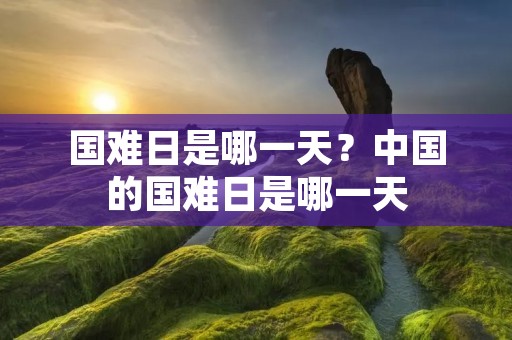 国难日是哪一天?中国的国难日是哪一天
