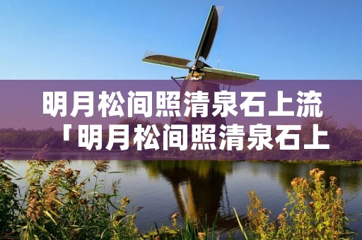 明月松间照清泉石上流「明月松间照清泉石上流的修辞手法」 明月松间照清泉石上流「明月松间照清泉石上流的修辞手法」