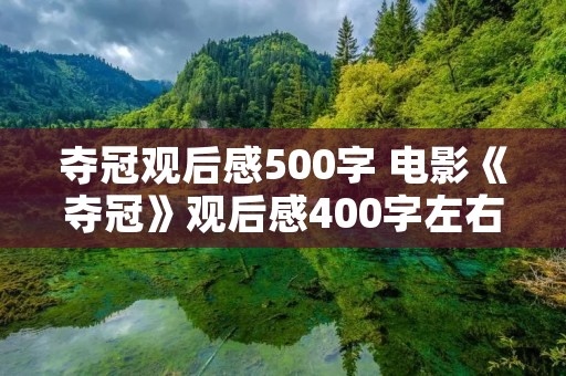 夺冠观后感500字 电影《夺冠》观后感400字左右范文4篇 夺冠观后感500字 电影《夺冠》观后感400字左右范文4篇