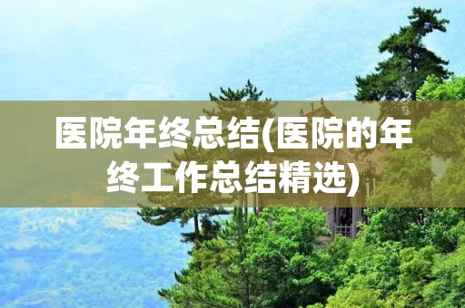 医院年终总结(医院的年终工作总结精选)
