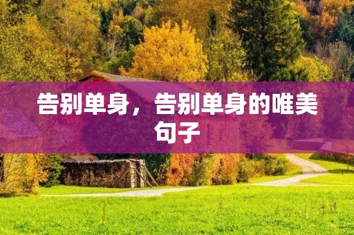 告别单身，告别单身的唯美句子