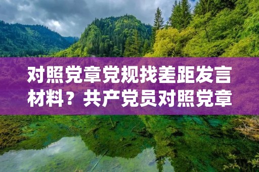 对照党章党规找差距发言材料？共产党员对照党章党规找差距个人发言材料(两篇)