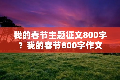我的春节主题征文800字？我的春节800字作文