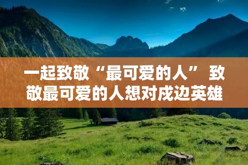 一起致敬“最可爱的人” 致敬最可爱的人想对戍边英雄说什么