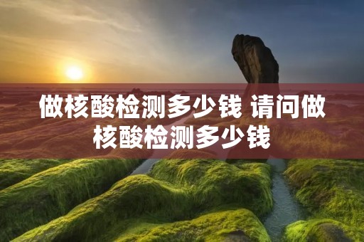 做核酸检测多少钱 请问做核酸检测多少钱
