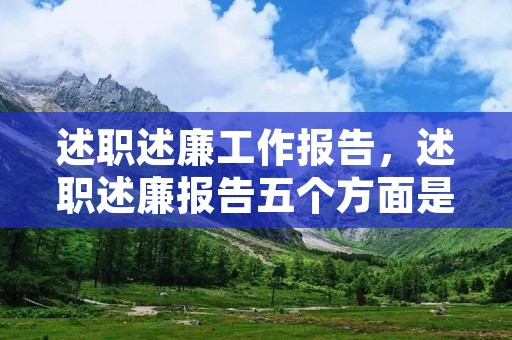 述职述廉工作报告,述职述廉报告五个方面是什么