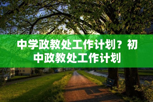 中学政教处工作计划？初中政教处工作计划