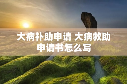 大病补助申请 大病救助申请书怎么写
