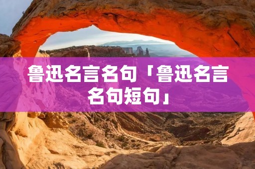 鲁迅名言名句「鲁迅名言名句短句」