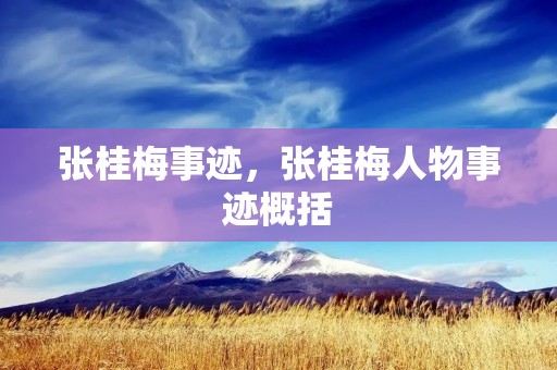 张桂梅事迹,张桂梅人物事迹概括