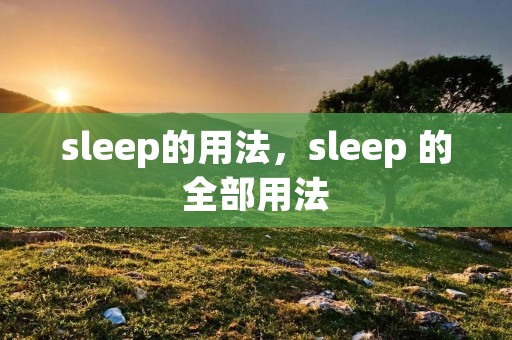 sleep的用法,sleep 的全部用法