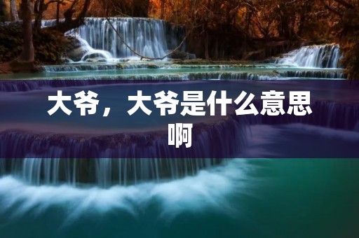 大爷,大爷是什么意思啊 大爷,大爷是什么意思啊