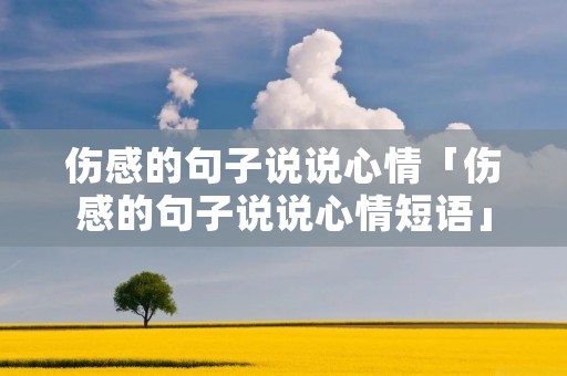伤感的句子说说心情「伤感的句子说说心情短语」 伤感的句子说说心情「伤感的句子说说心情短语」