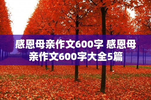 感恩母亲作文600字 感恩母亲作文600字大全5篇