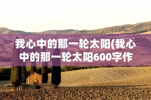 我心中的那一轮太阳(我心中的那一轮太阳600字作文)