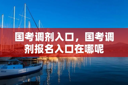国考调剂入口,国考调剂报名入口在哪呢