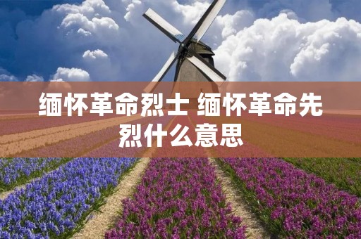 缅怀革命烈士 缅怀革命先烈什么意思