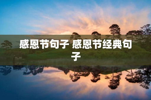 感恩节句子 感恩节经典句子