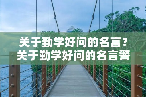 关于勤学好问的名言?关于勤学好问的名言警句