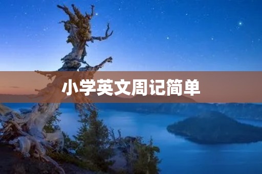 小学英文周记简单