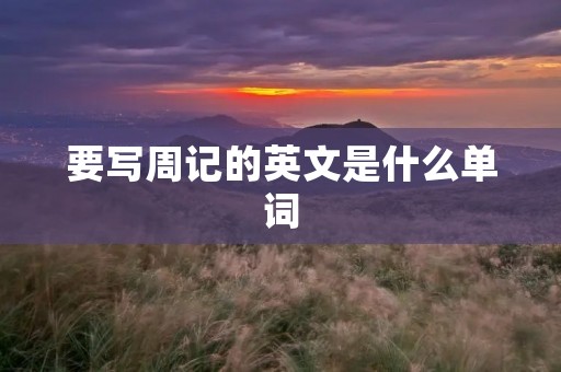 要写周记的英文是什么单词