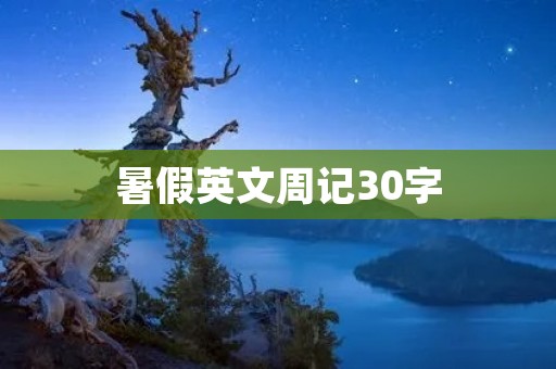 暑假英文周记30字
