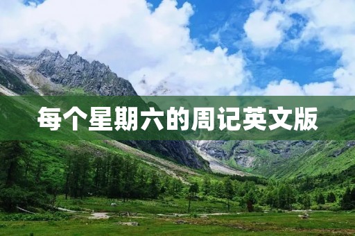 每个星期六的周记英文版