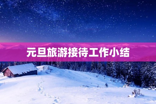 元旦旅游接待工作小结