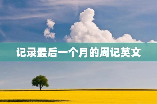 记录最后一个月的周记英文