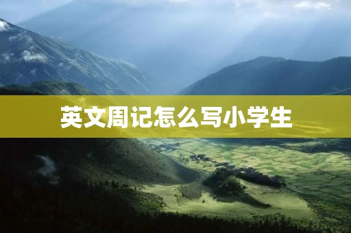 英文周记怎么写小学生