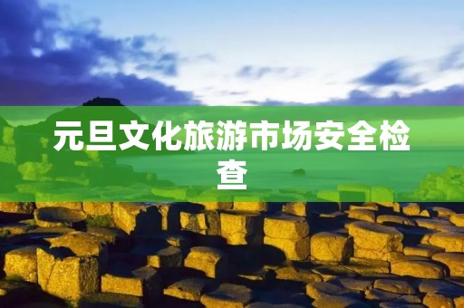 元旦文化旅游市场安全检查