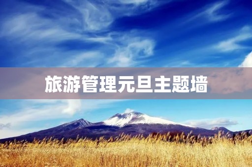 旅游管理元旦主题墙