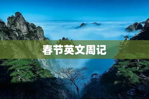 春节英文周记