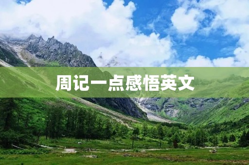 周记一点感悟英文