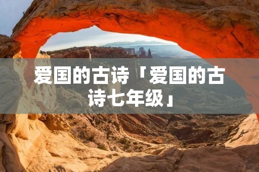 爱国的古诗「爱国的古诗七年级」