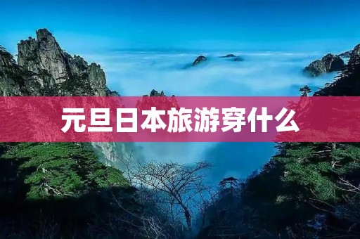 元旦日本旅游穿什么