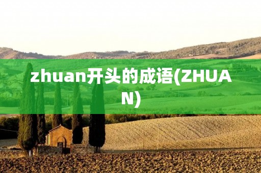 zhuan开头的成语(ZHUAN)