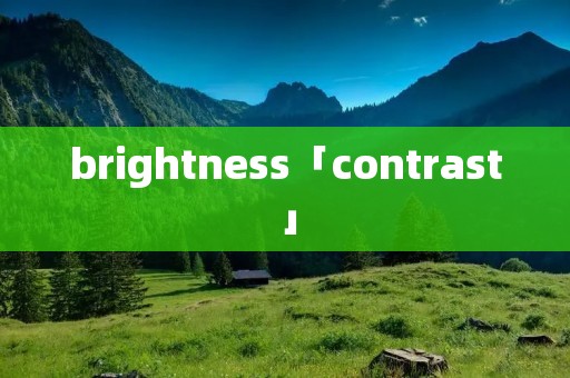 brightness「contrast」