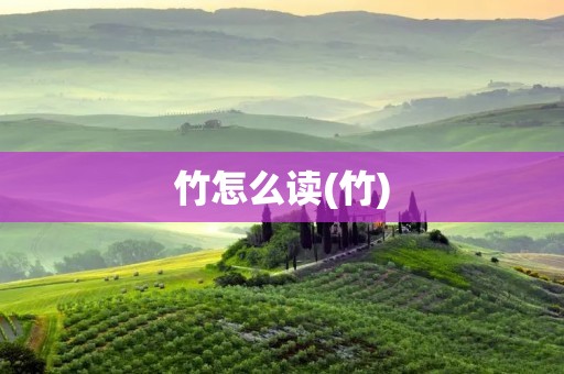竹怎么读(竹)