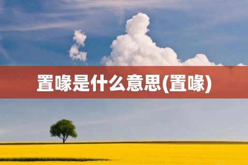 置喙是什么意思(置喙)
