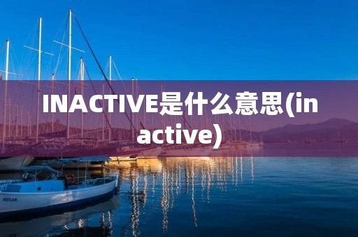 INACTIVE是什么意思(inactive)