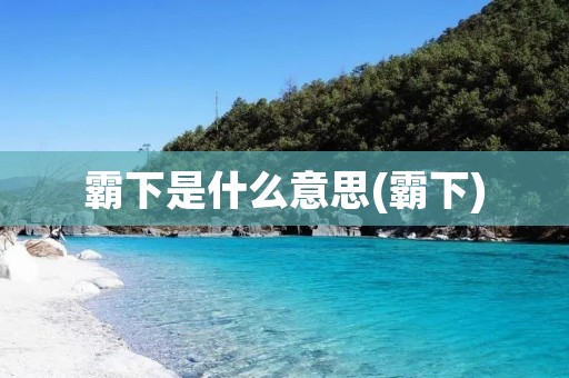 霸下是什么意思(霸下)