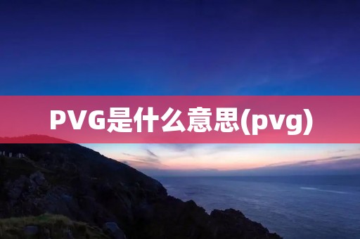 PVG是什么意思(pvg)