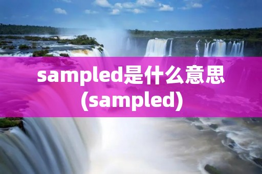 sampled是什么意思(sampled)