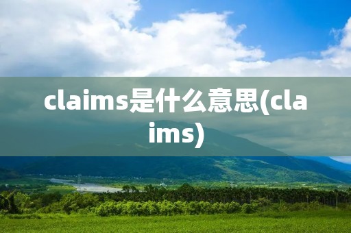 claims是什么意思(claims)
