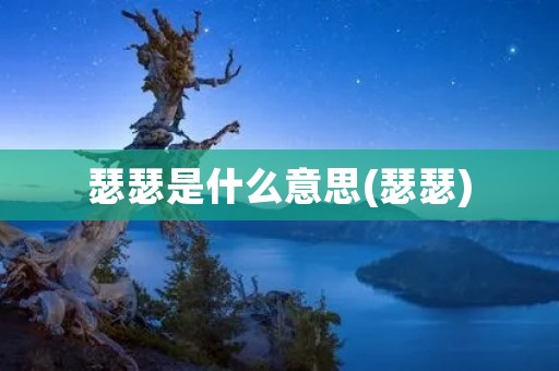 瑟瑟是什么意思(瑟瑟)